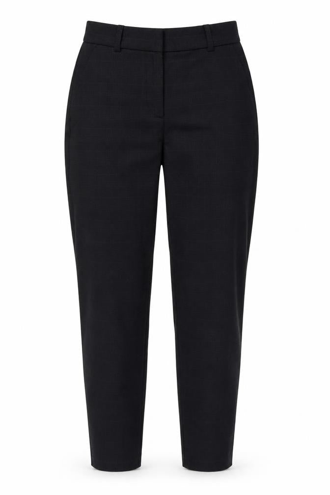 H&M Women’s Black Check High Rise Tapered Tailored Trousers UK 8