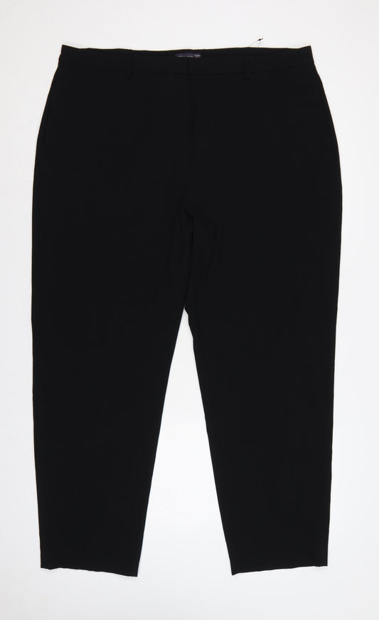 Marks & Spencer Women’s Black UK 22 Regular Straight Dress Trousers