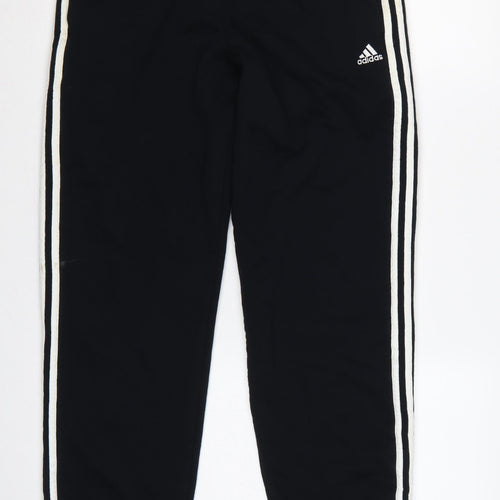Adidas Men’s Black M Essentials 3 Stripe Cuffed Sweatpants