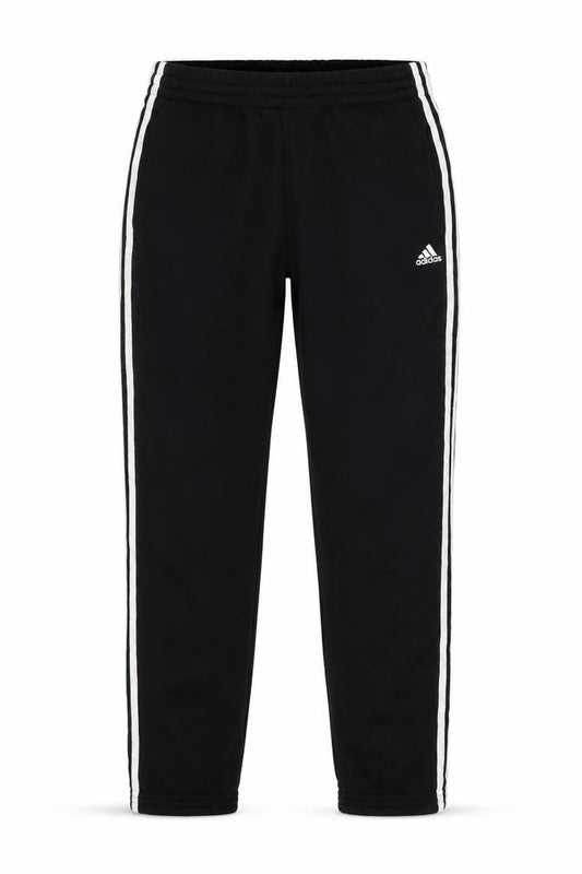 Adidas Men’s Black M Essentials 3 Stripe Cuffed Sweatpants