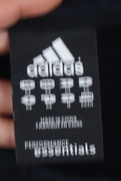 Adidas Men’s Black M Essentials 3 Stripe Cuffed Sweatpants