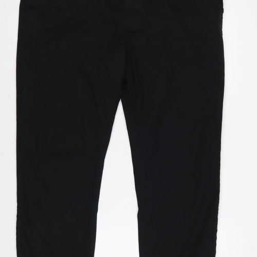 Marks and Spencer Men’s Black 42x29 Regular Fit Stretch Chino Trousers