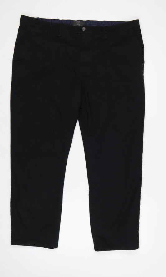 Marks and Spencer Men’s Black 42x29 Regular Fit Stretch Chino Trousers