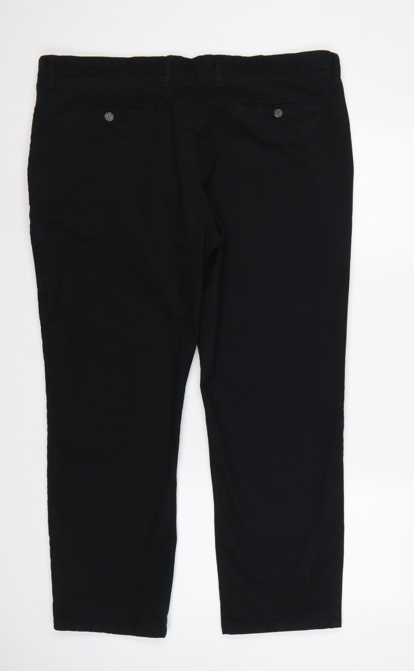 Marks and Spencer Men’s Black 42x29 Regular Fit Stretch Chino Trousers