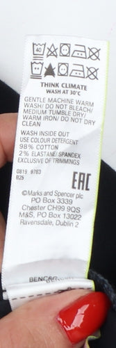 Marks and Spencer Men’s Black 42x29 Regular Fit Stretch Chino Trousers