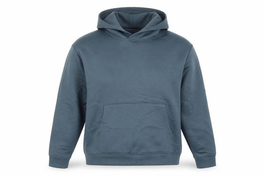 boohooMAN Men’s Blue M Pullover Hooded Stretch Hoodie Pockets