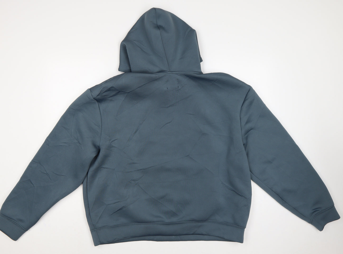 boohooMAN Men’s Blue M Pullover Hooded Stretch Hoodie Pockets