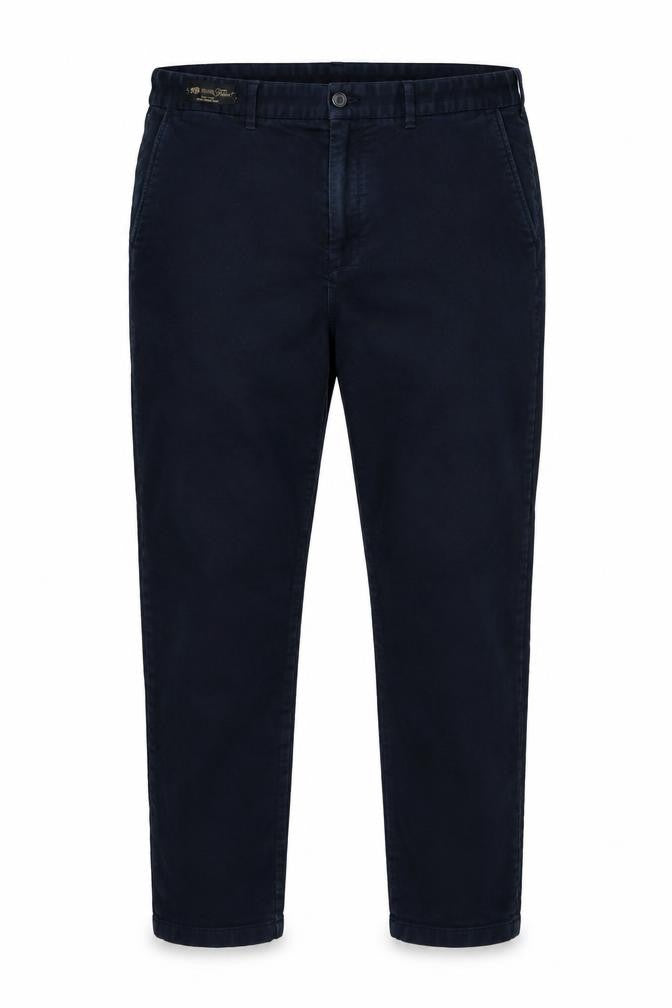 Marks & Spencer Men's Blue 40/31 Cotton Tapered Chino Trousers