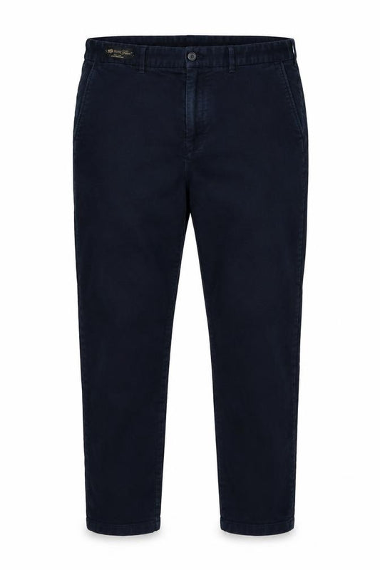 Marks & Spencer Men's Blue 40/31 Cotton Tapered Chino Trousers