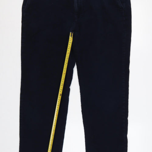 Marks & Spencer Men's Blue 40/31 Cotton Tapered Chino Trousers