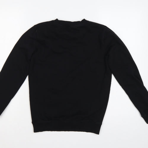 U.S. Polo Assn. Boys Black 12-13 Years Pullover Crew Neck Sweatshirt