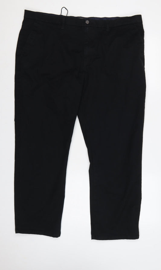 Marks and Spencer Men’s Black 42x29 Regular Fit Stretch Chino Trousers