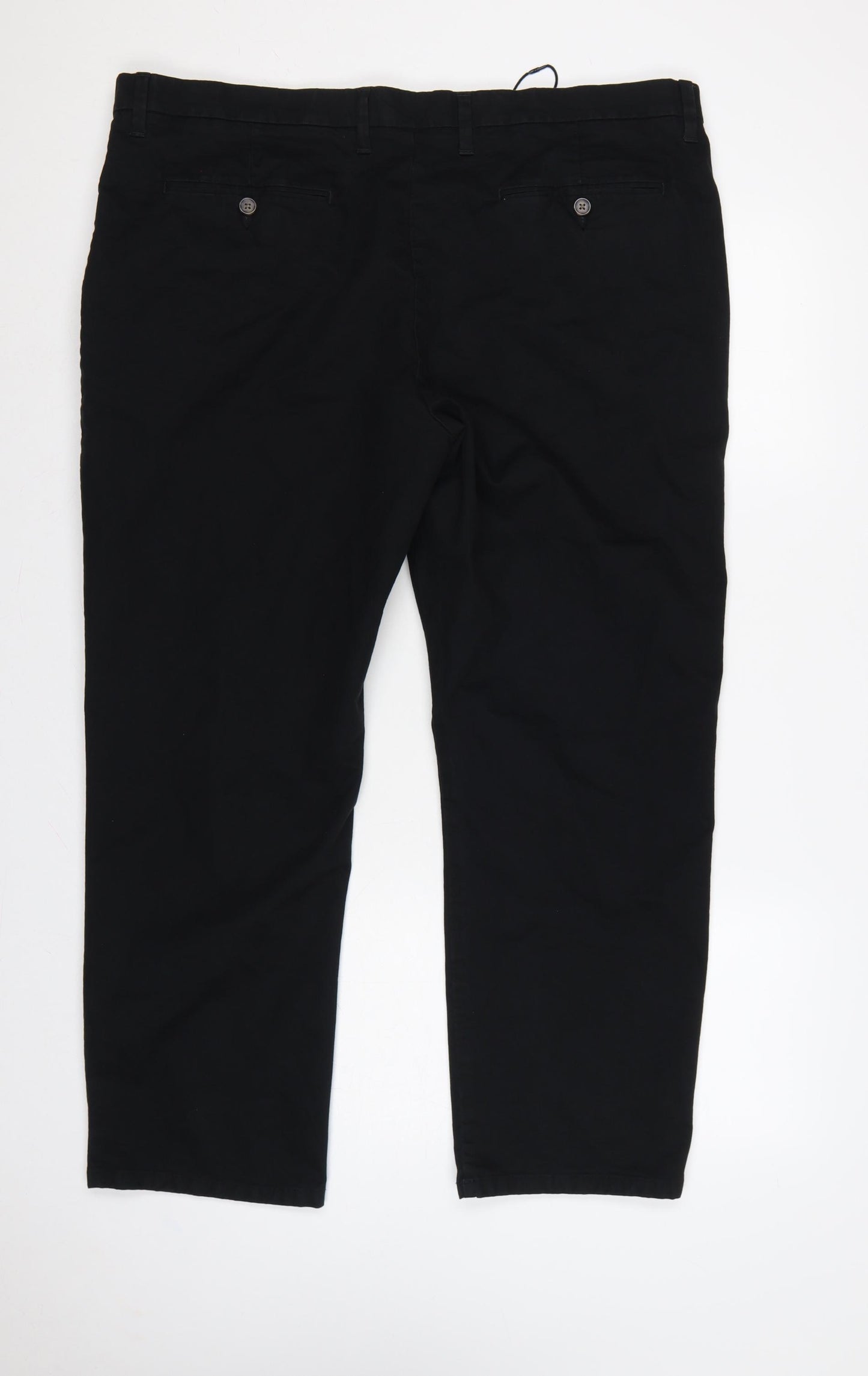 Marks and Spencer Men’s Black 42x29 Regular Fit Stretch Chino Trousers