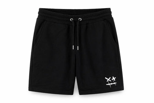 boohooMAN Men's Black M Sweat Shorts Drawstring Embroidered Pockets