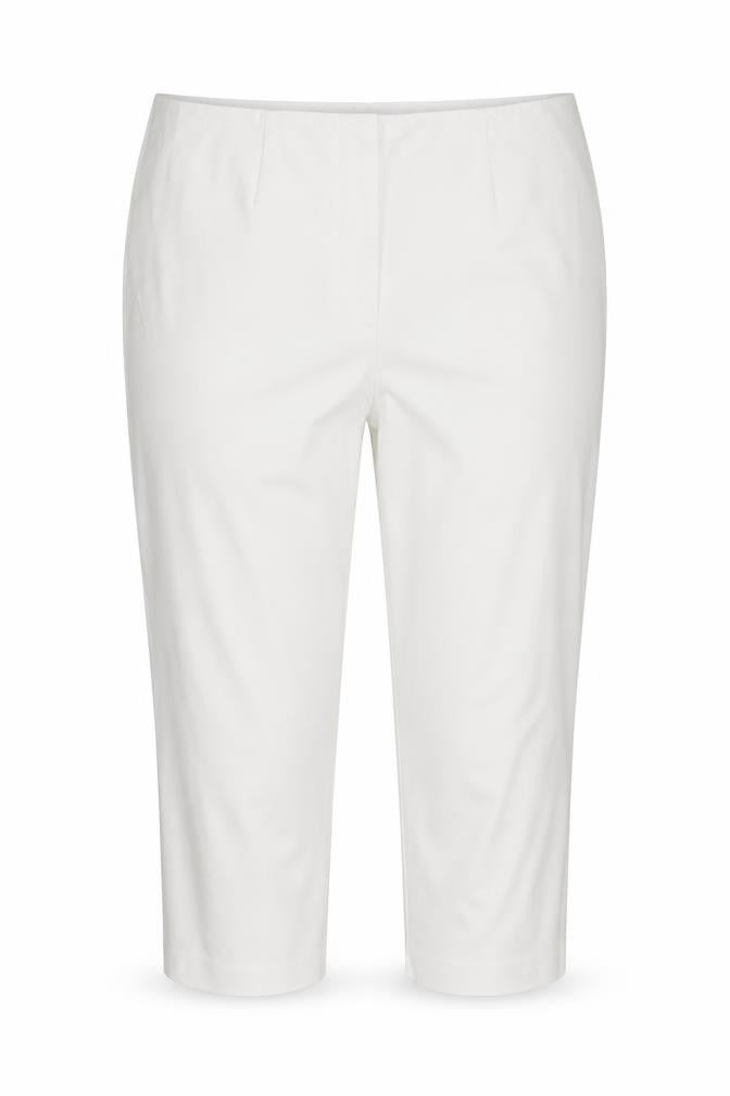 Front view of Marks & Spencer Women White UK 22 Regular Ankle Straight Trousers