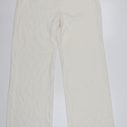 Phase Eight Women Ivory Wide Leg Trousers UK 16 Formal Acetate