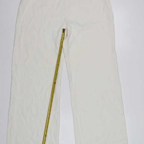 Phase Eight Women Ivory Wide Leg Trousers UK 16 Formal Acetate