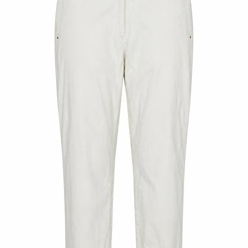 M&S Portfolio Women Ivory UK 18 Cotton Tapered Trousers
