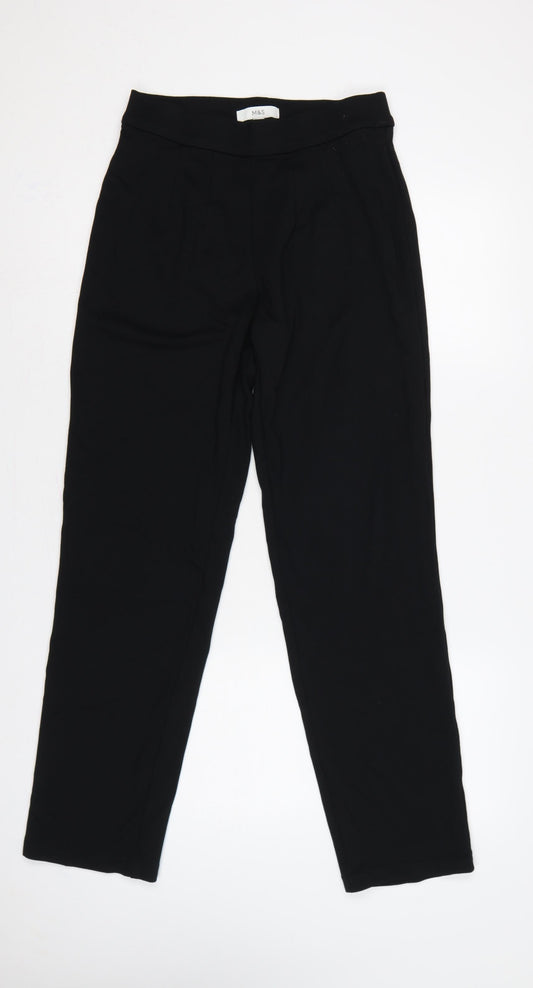 Marks and Spencer Women Black UK 10 Long High Rise Stretch Leggings