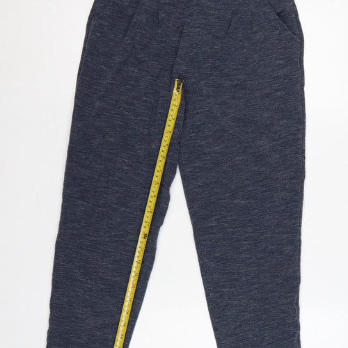White Stuff Women’s Blue UK 8 Tapered Jogger Trousers Elastic Waist