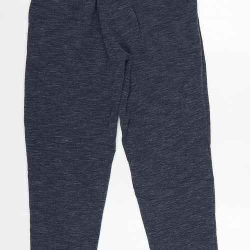 White Stuff Women’s Blue UK 8 Tapered Jogger Trousers Elastic Waist