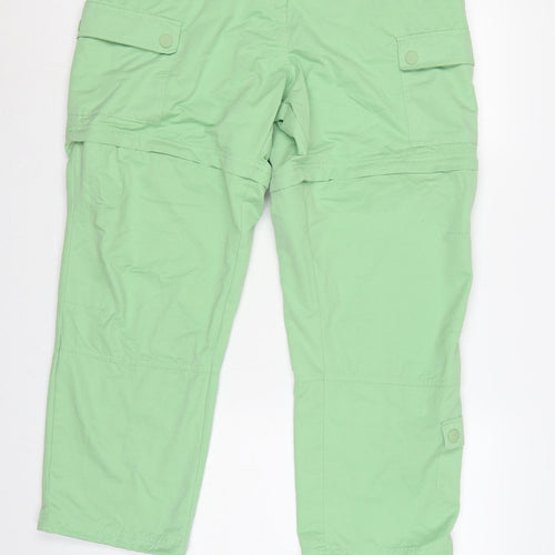 M&S Women’s Green UK 16 Convertible Cargo Trousers Elastic Waist