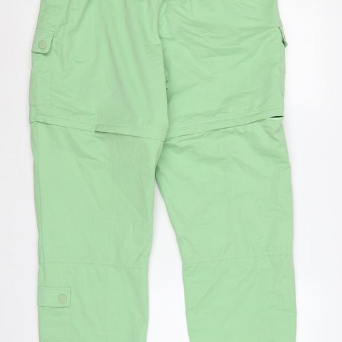 M&S Women’s Green UK 16 Convertible Cargo Trousers Elastic Waist