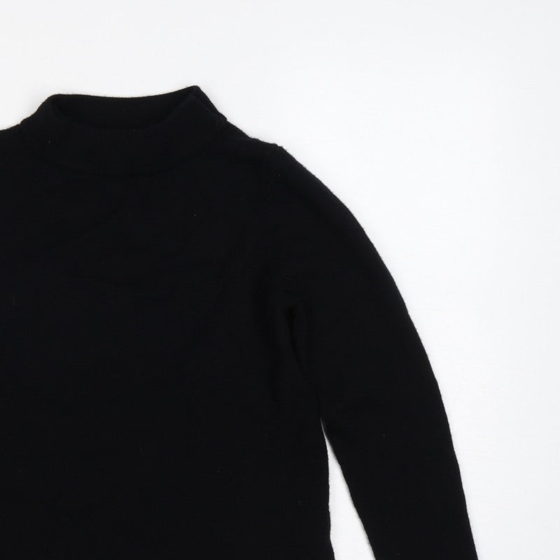 Hobbs Women Black Size S Mock Neck Long Sleeve Knit Pullover Jumper