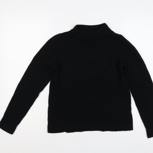Hobbs Women Black Size S Mock Neck Long Sleeve Knit Pullover Jumper