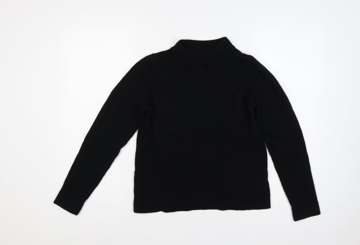 Hobbs Women Black Size S Mock Neck Long Sleeve Knit Pullover Jumper