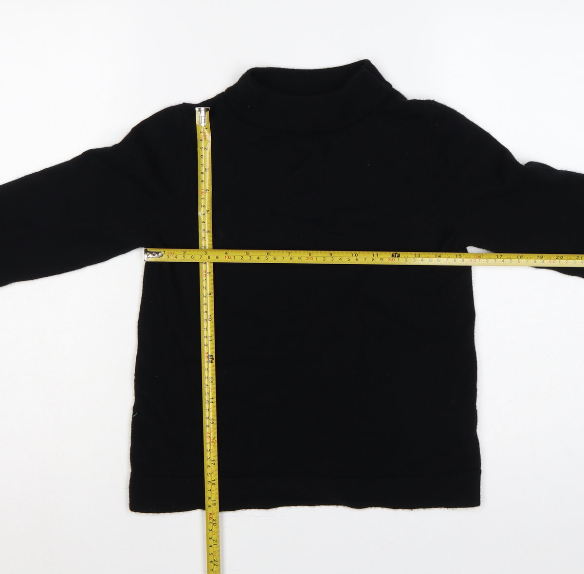 Hobbs Women Black Size S Mock Neck Long Sleeve Knit Pullover Jumper