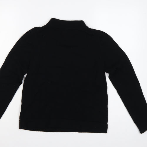 Hobbs Women Black Size S Mock Neck Long Sleeve Knit Pullover Jumper