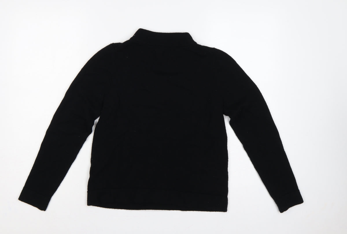 Hobbs Women Black Size S Mock Neck Long Sleeve Knit Pullover Jumper