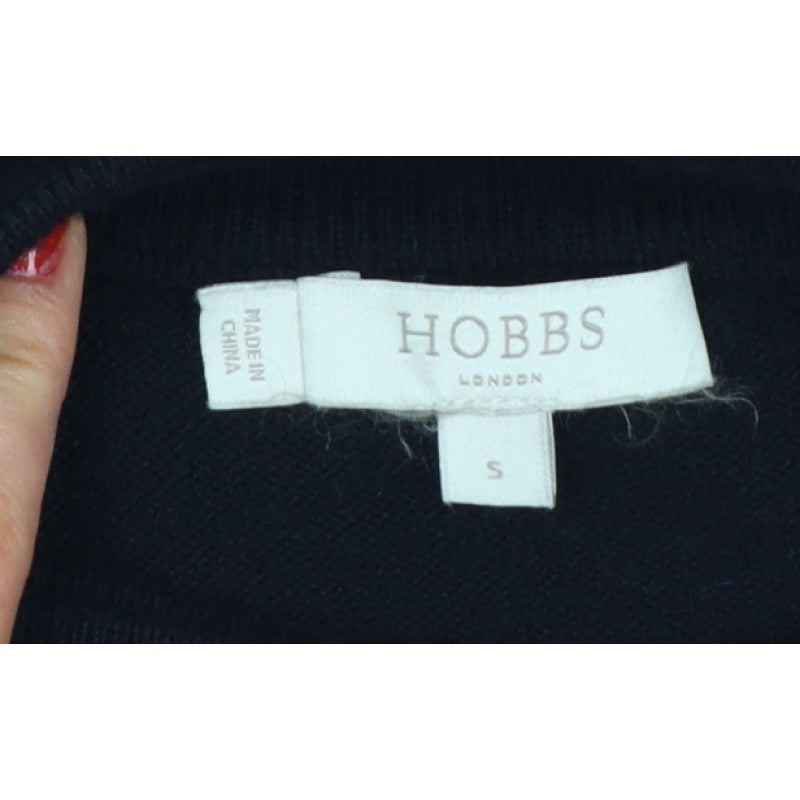 Hobbs Women Black Size S Mock Neck Long Sleeve Knit Pullover Jumper