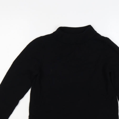 Hobbs Women Black Size S Mock Neck Long Sleeve Knit Pullover Jumper