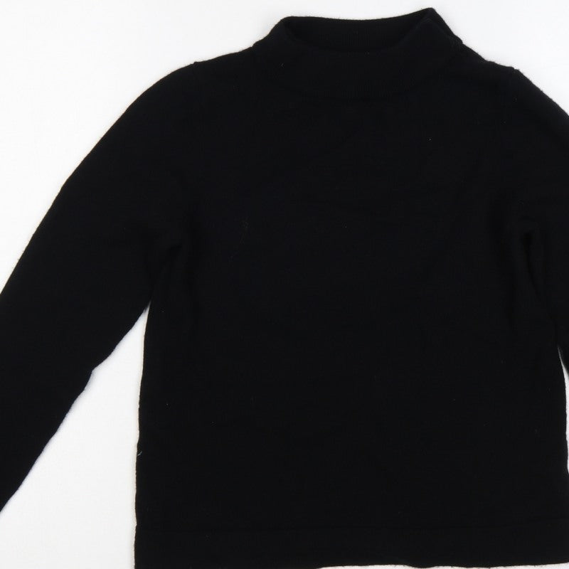 Hobbs Women Black Size S Mock Neck Long Sleeve Knit Pullover Jumper