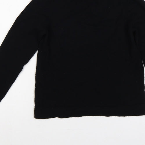 Hobbs Women Black Size S Mock Neck Long Sleeve Knit Pullover Jumper