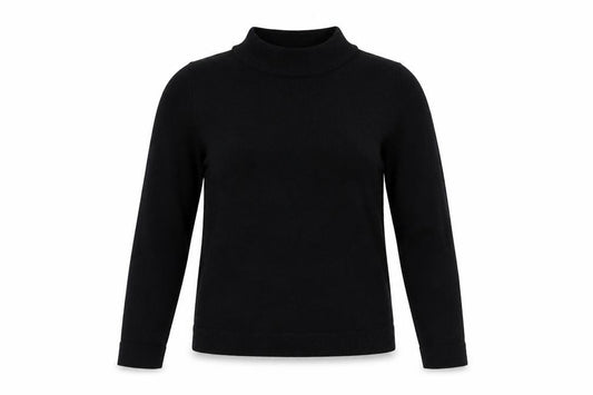 Hobbs Women Black Size S Mock Neck Long Sleeve Knit Pullover Jumper