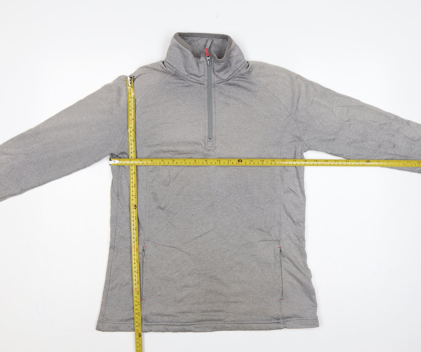 Peter Storm Women Grey UK 14 1/4 Zip Fleece Pullover Sweatshirt
