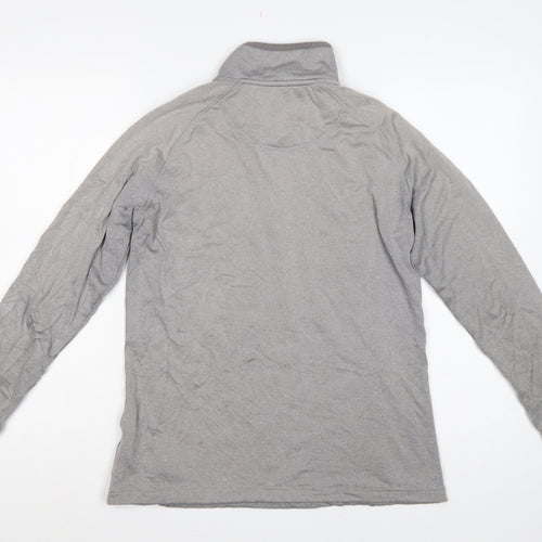 Peter Storm Women Grey UK 14 1/4 Zip Fleece Pullover Sweatshirt