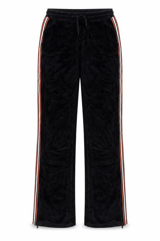 Sparkle & Fade Women’s Black XS Velour Jogger Trousers Stripe Zip