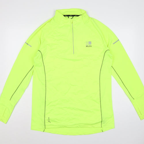 Karrimor Men Yellow M X Lite 1/2 Zip Running Sweatshirt Reflective