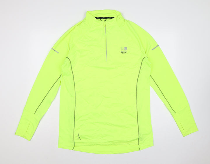 Karrimor Men Yellow M X Lite 1/2 Zip Running Sweatshirt Reflective