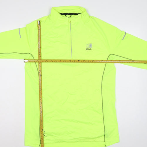 Karrimor Men Yellow M X Lite 1/2 Zip Running Sweatshirt Reflective