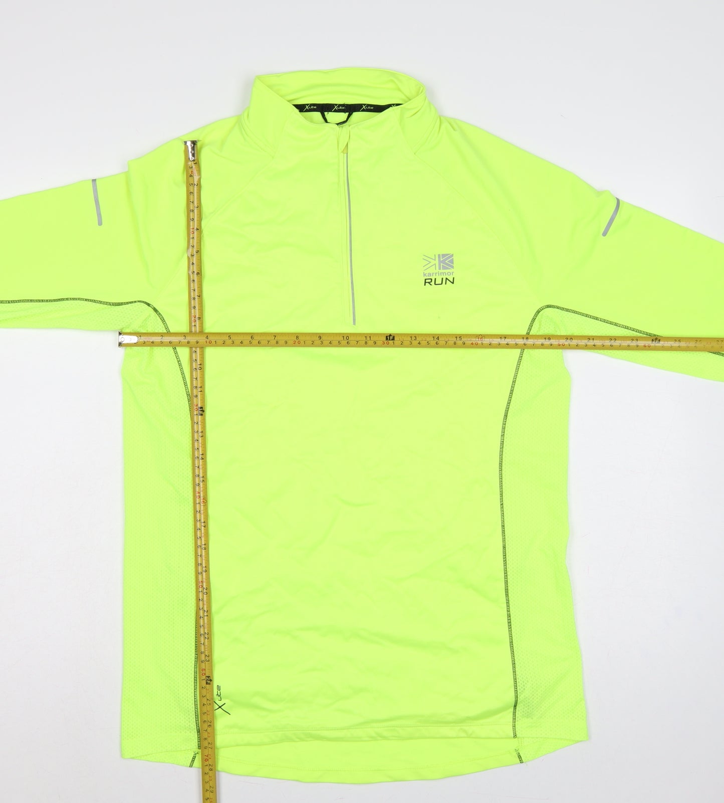 Karrimor Men Yellow M X Lite 1/2 Zip Running Sweatshirt Reflective