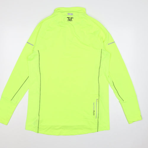 Karrimor Men Yellow M X Lite 1/2 Zip Running Sweatshirt Reflective
