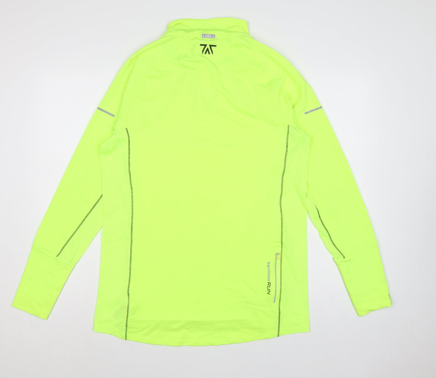 Karrimor Men Yellow M X Lite 1/2 Zip Running Sweatshirt Reflective
