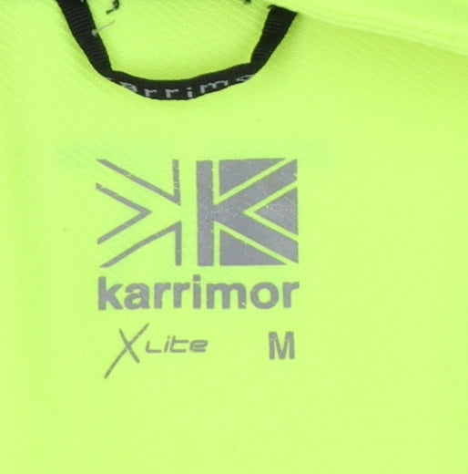 Karrimor Men Yellow M X Lite 1/2 Zip Running Sweatshirt Reflective