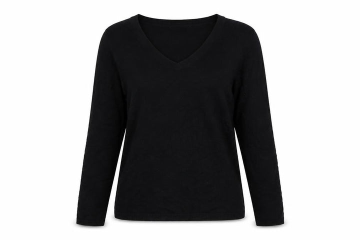 Gap Women’s Black M Stretch V-Neck Long Sleeve Knit Pullover Jumper