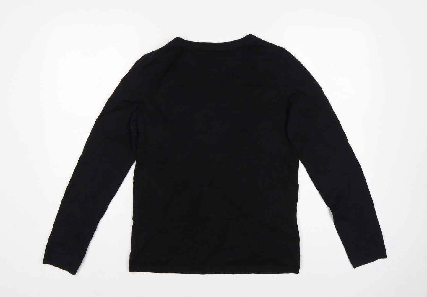 Gap Women’s Black M Stretch V-Neck Long Sleeve Knit Pullover Jumper